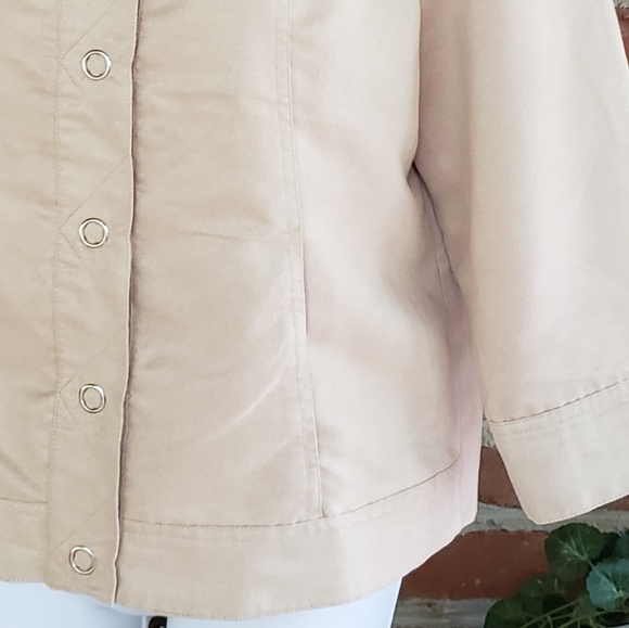 Coldwater Creek Faux Suede Shirt Jacket 10P Petite - Picture 6 of 11